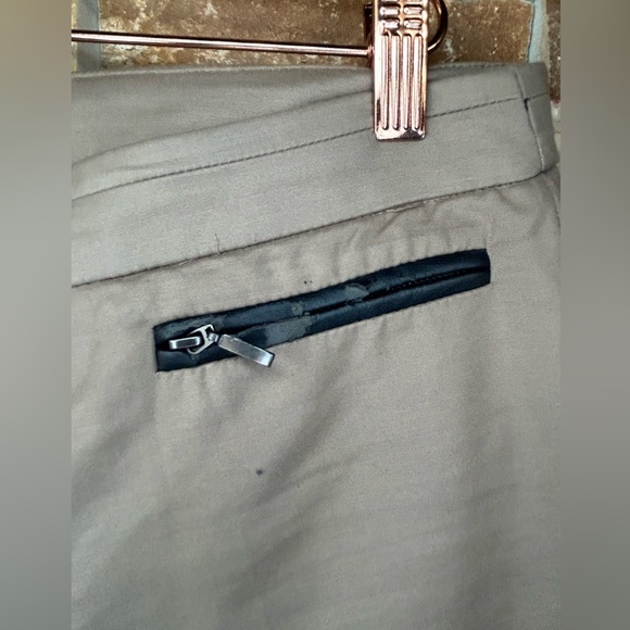 Kenar khaki slacks with faux leather pocket detail size 2 w-32 - Picture 4 of 6